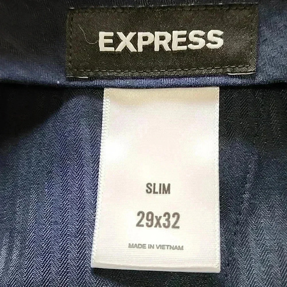 EXPRESS Men's dress pants slim fit size 29 × 32 Dart blue - Picture 9 of 10